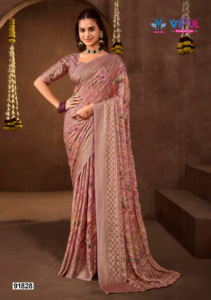 Javitri Vol 3 Vipul Brasso Sarees Exporter India