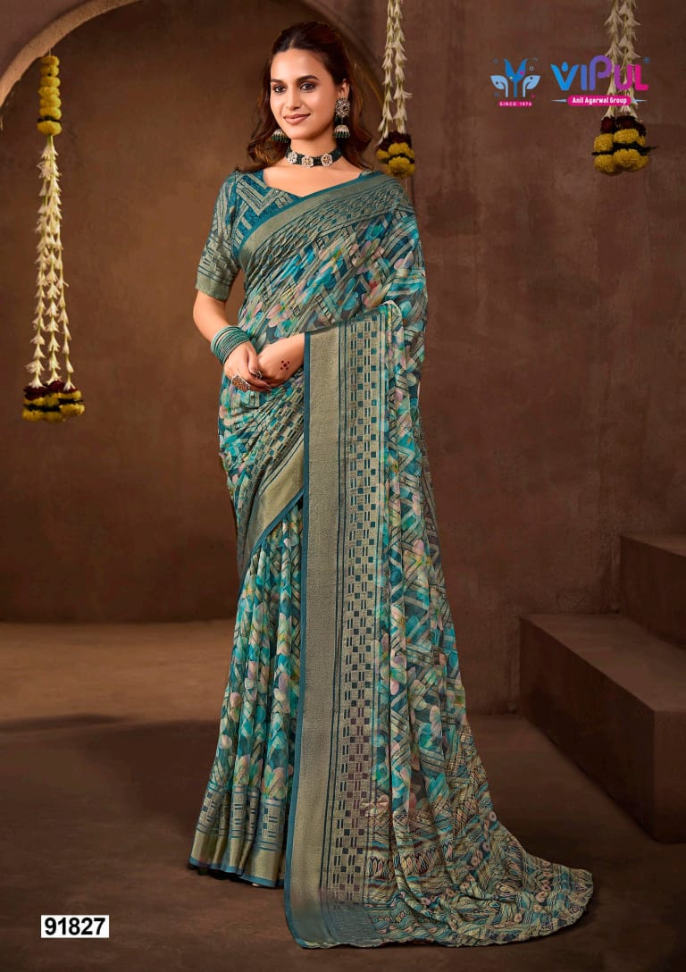 Javitri Vol 3 Vipul Brasso Sarees Exporter India