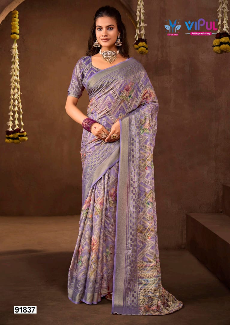 Javitri Vol 3 Vipul Brasso Sarees Exporter India