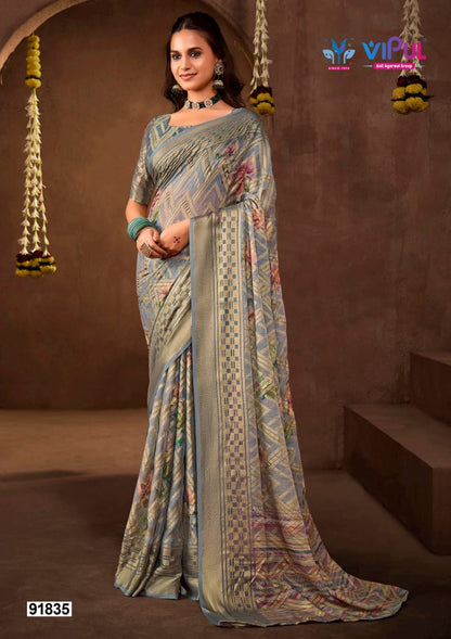 Javitri Vol 3 Vipul Brasso Sarees Exporter India
