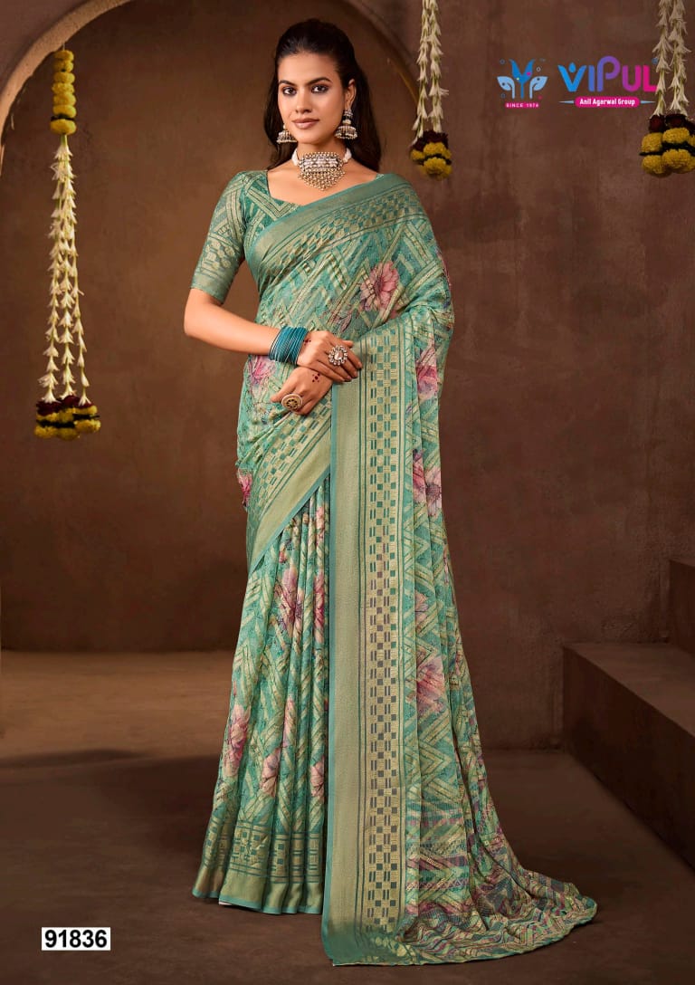 Javitri Vol 3 Vipul Brasso Sarees Exporter India