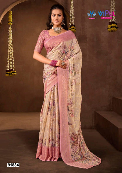 Javitri Vol 3 Vipul Brasso Sarees Exporter India