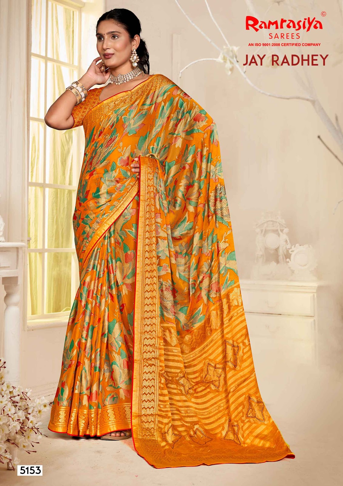Jay Radhey Ramrasiya Georgette Sarees Wholesaler Ahmedabad