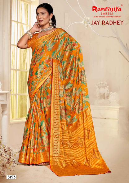 Jay Radhey Ramrasiya Georgette Sarees Wholesaler Ahmedabad