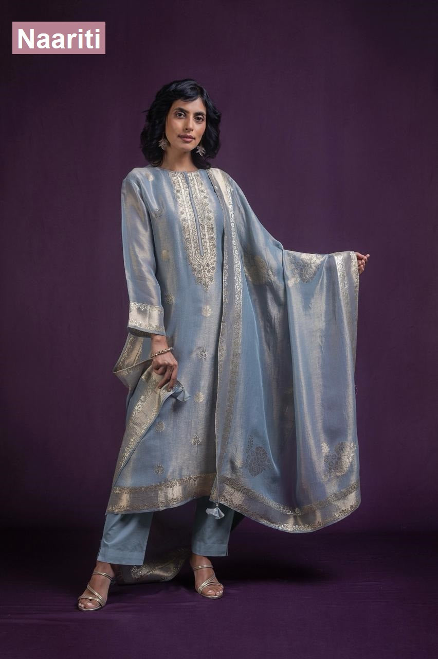 Jazal 2890 Naariti Tissue Silk Pant Style Suits Wholesaler Gujarat