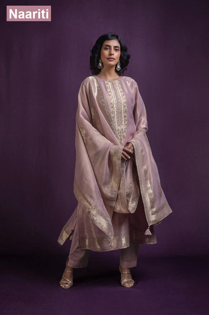 Jazal 2890 Naariti Tissue Silk Pant Style Suits Wholesaler Gujarat