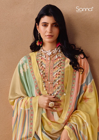 Jazba Sadhana Linen Pant Style Suits Wholesaler