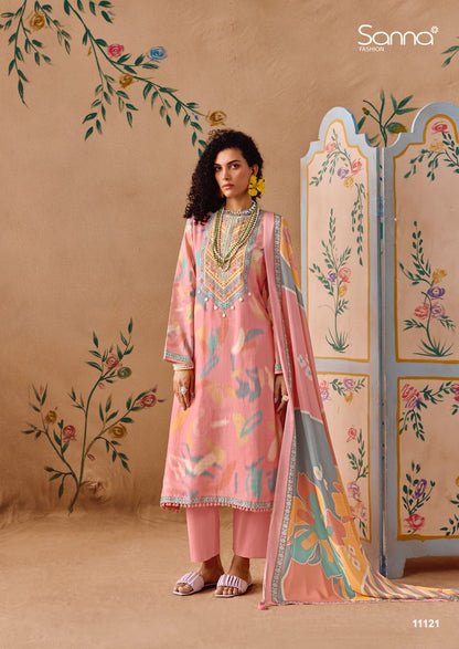 Jazba Sadhana Linen Pant Style Suits Wholesaler