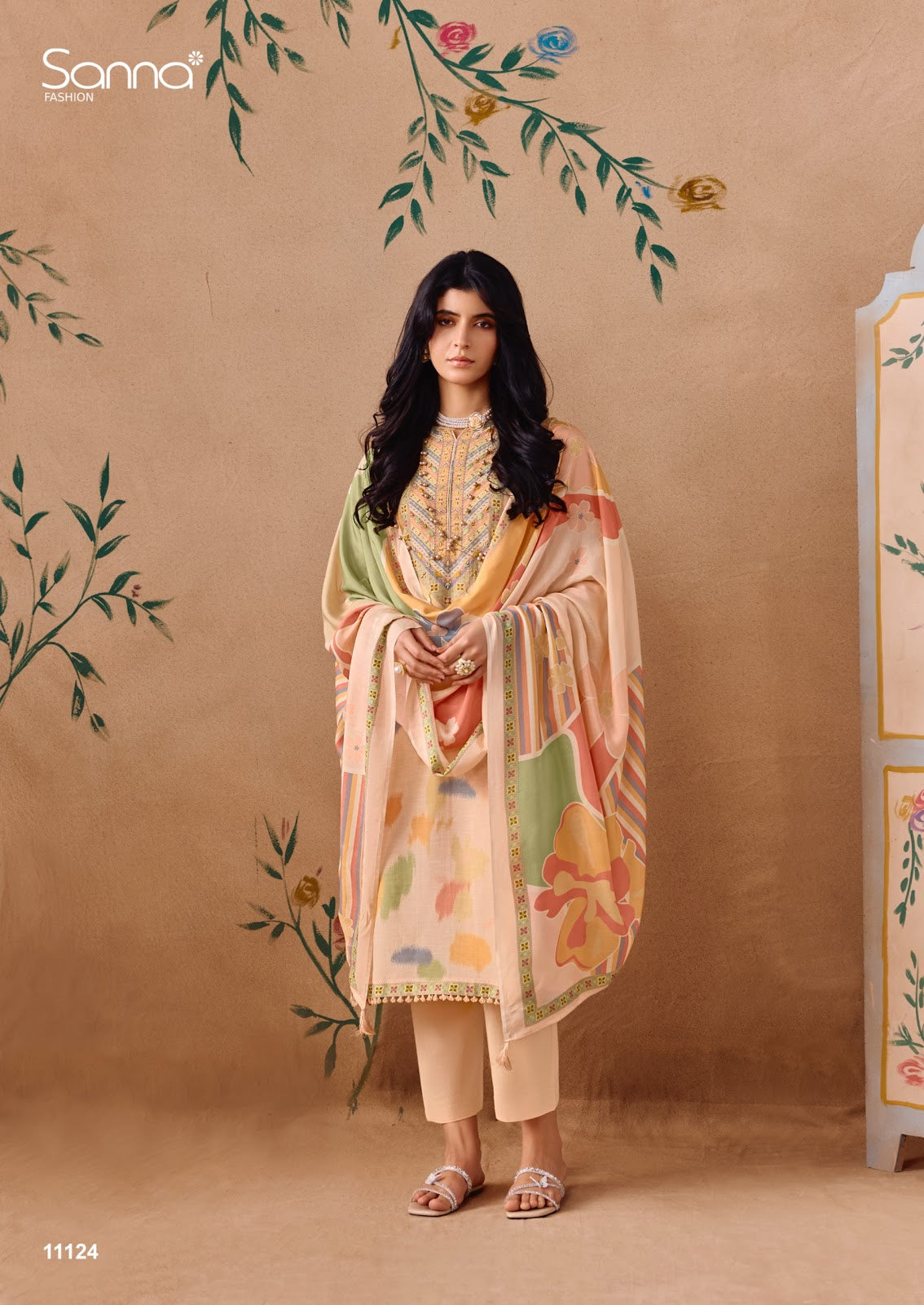 Jazba Sadhana Linen Pant Style Suits Wholesaler