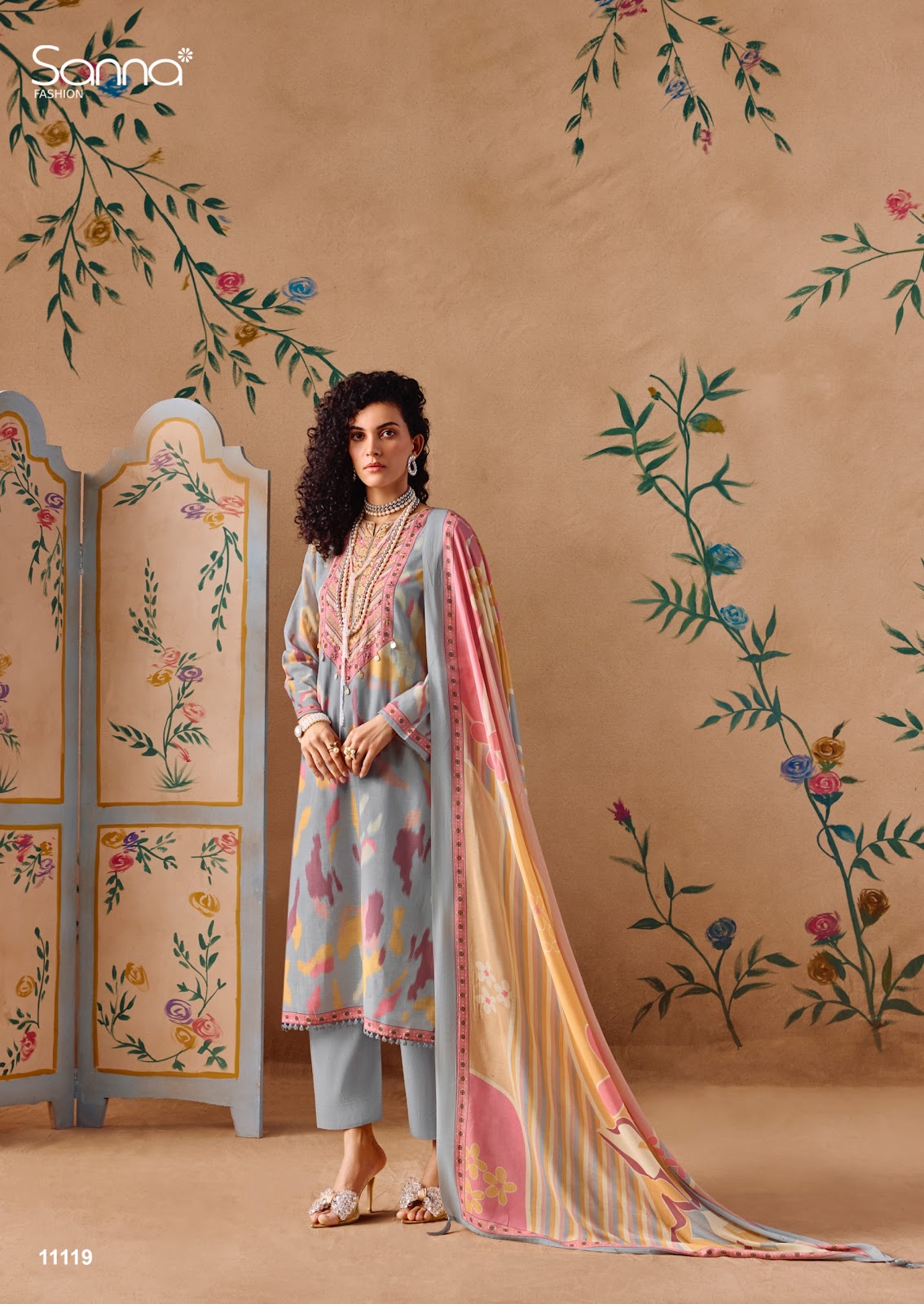 Jazba Sadhana Linen Pant Style Suits Wholesaler