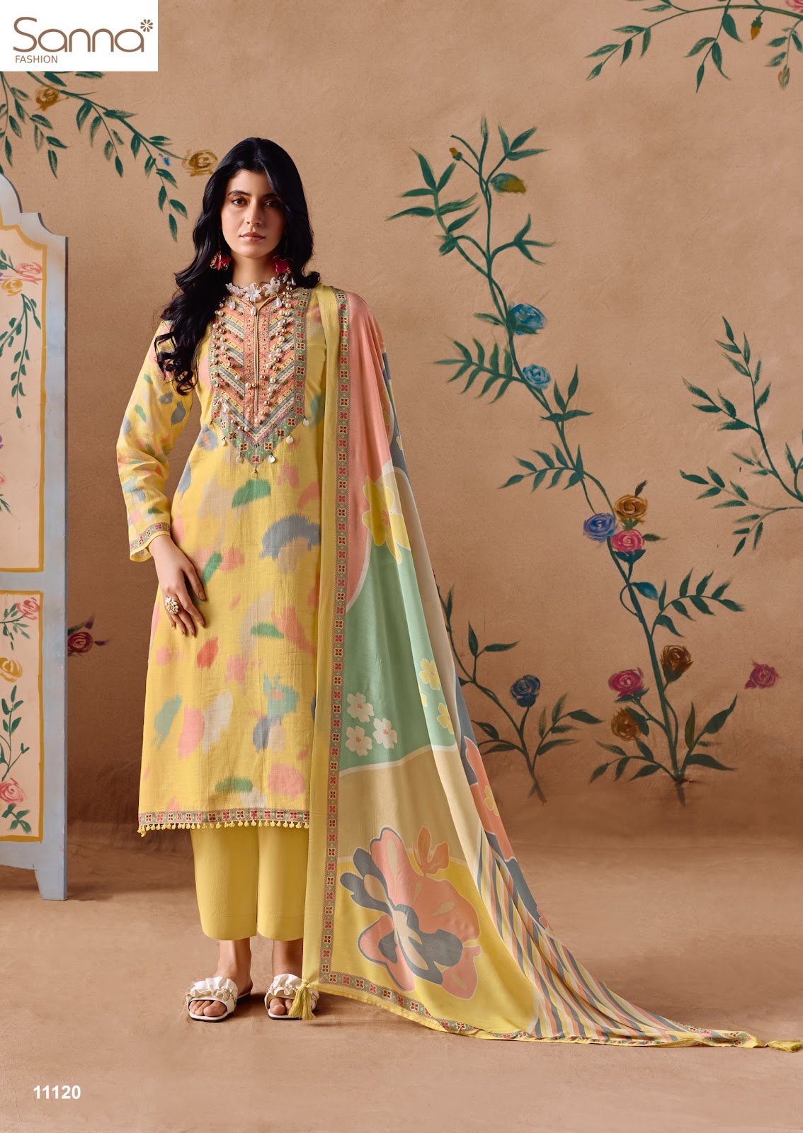 Jazba Sadhana Linen Pant Style Suits Wholesaler