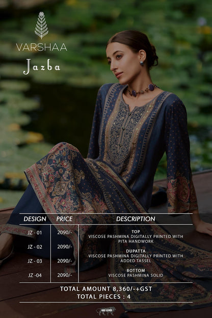 Jazba Varshaa Pashmina Suits Supplier India