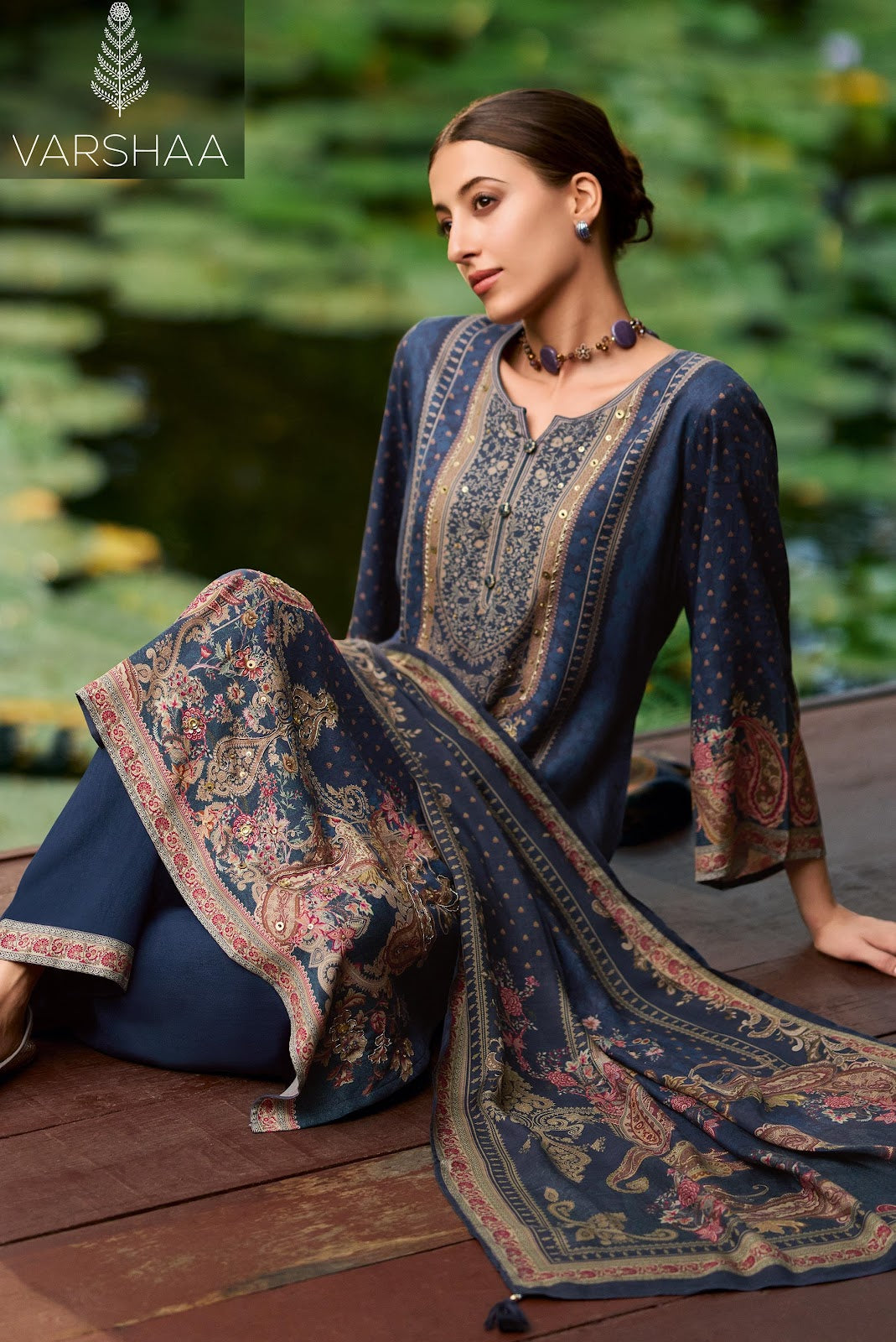 Jazba Varshaa Pashmina Suits Supplier India