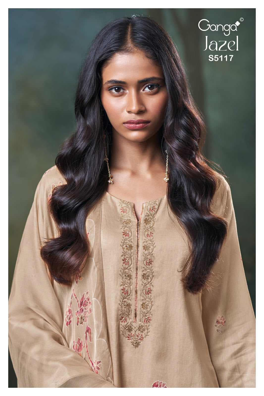 Jazel S5117 Ganga Cotton Satin Plazzo Style Suits Wholesale Rate