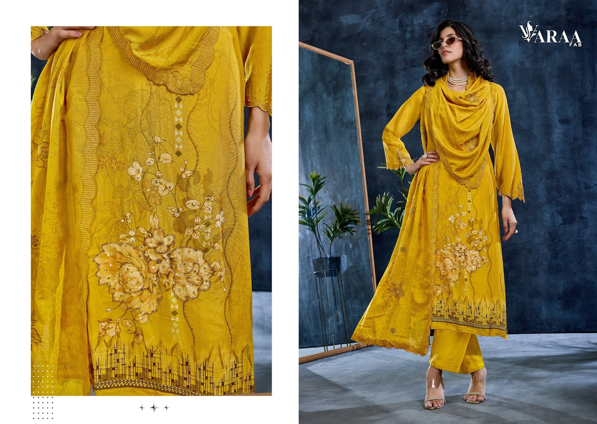 Jazel Varaa Fab Muslin Pant Style Suits Exporter Ahmedabad