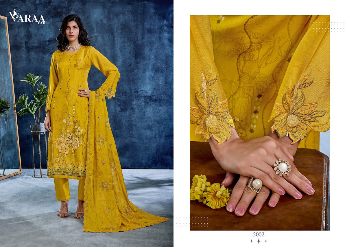 Jazel Varaa Fab Muslin Pant Style Suits Exporter Ahmedabad