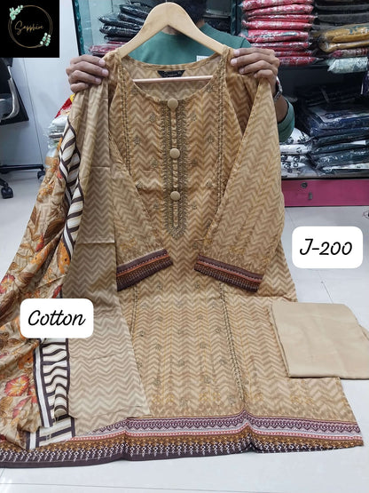 Jazmin 200 Sapphire Lawn Cotton Karachi Readymade Suits Exporter Gujarat