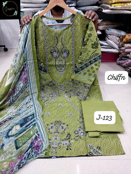 Jazmin Vol 123 Sapphire Lawn Cotton Pakistani Readymade Suits Exporter Ahmedabad