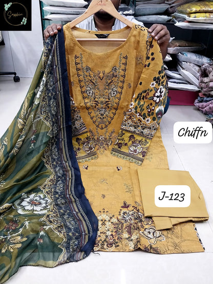 Jazmin Vol 123 Sapphire Lawn Cotton Pakistani Readymade Suits Exporter Ahmedabad