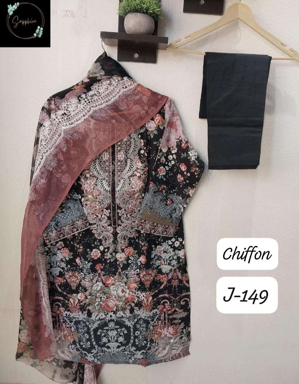 Jazmin Vol 149 Sapphire Lawn Cotton Karachi Readymade Suits Wholesale