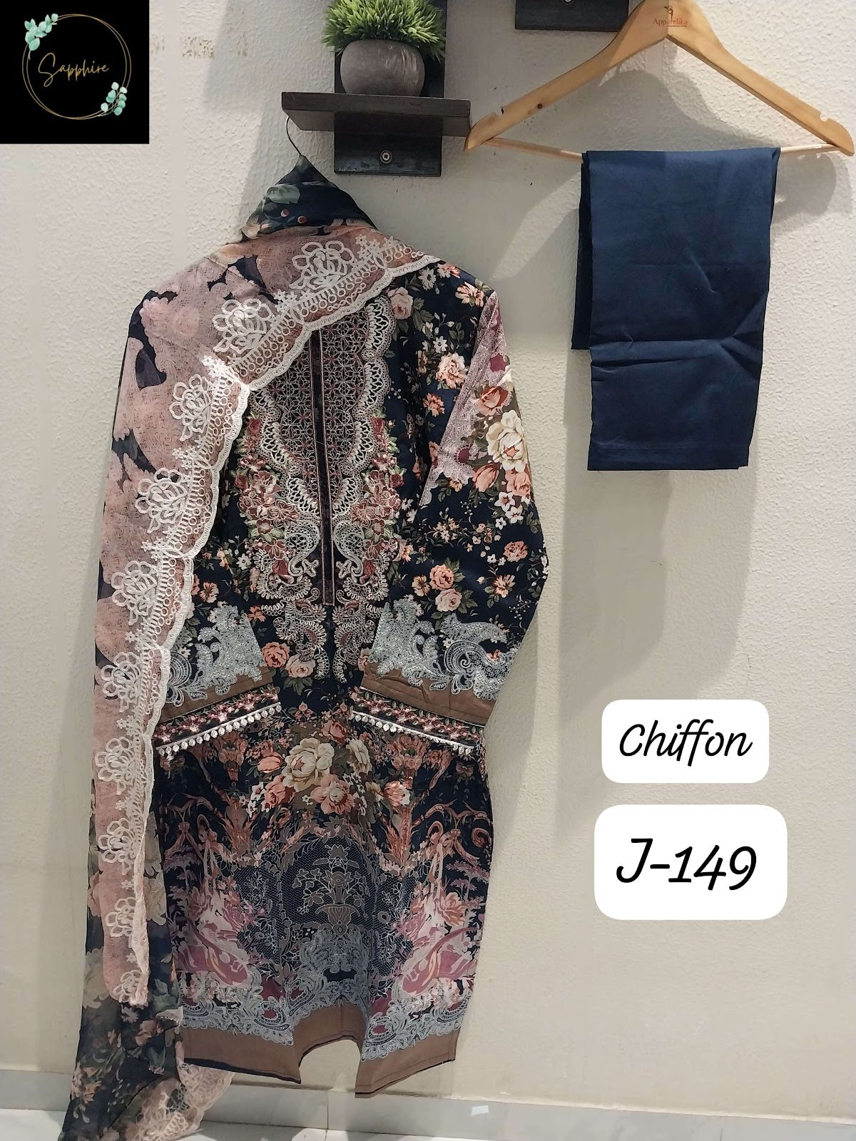 Jazmin Vol 149 Sapphire Lawn Cotton Karachi Readymade Suits Wholesale