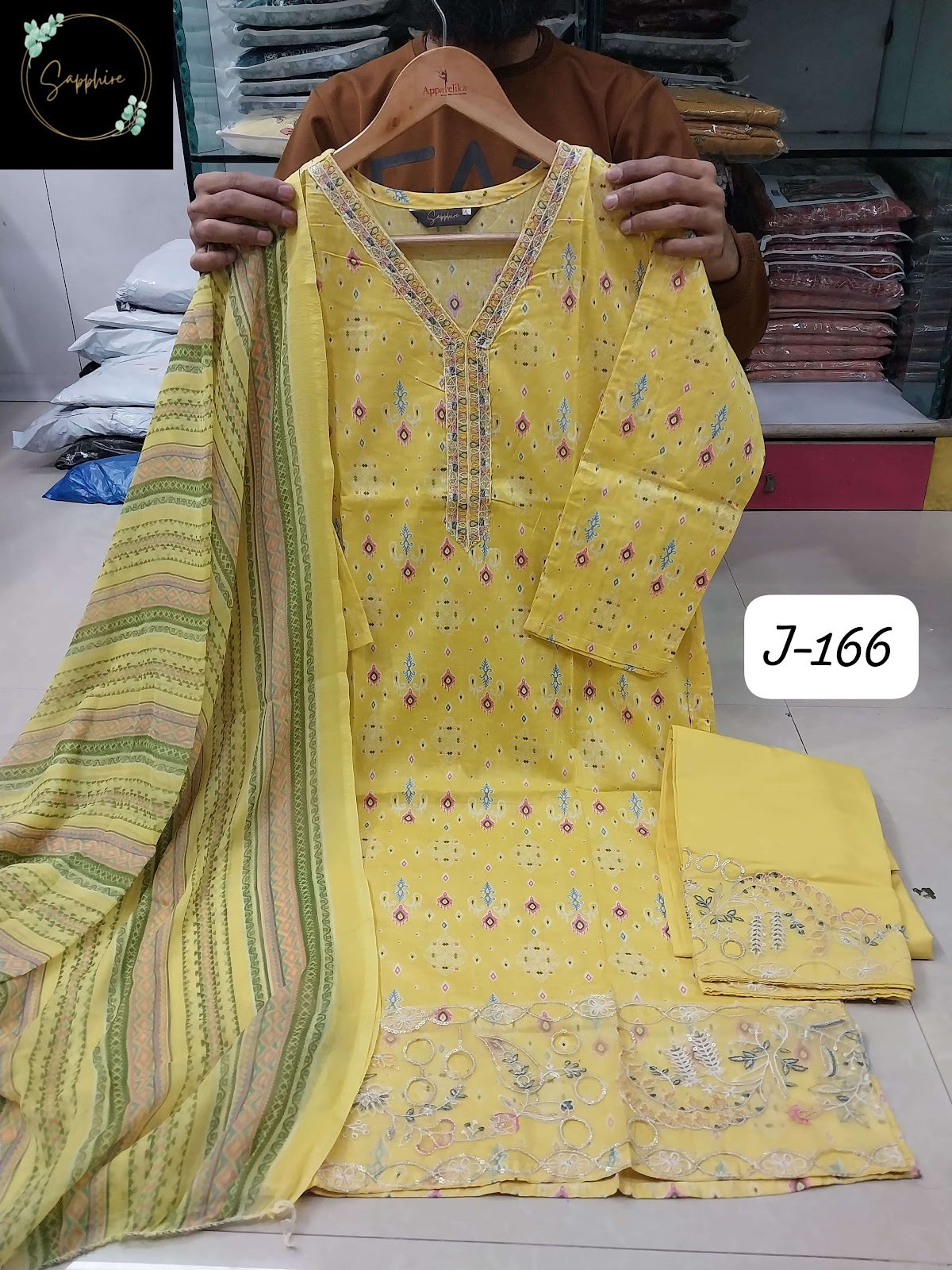 Jazmin Vol 166 Sapphire Lawn Karachi Readymade Suits Wholesale Price