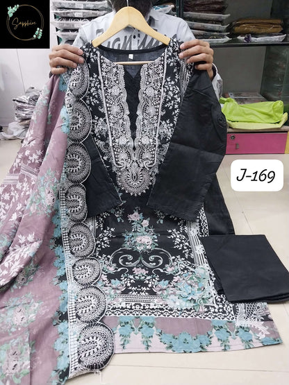 Jazmin Vol 169 Sapphire Lawn Cotton Karachi Readymade Suits Manufacturer