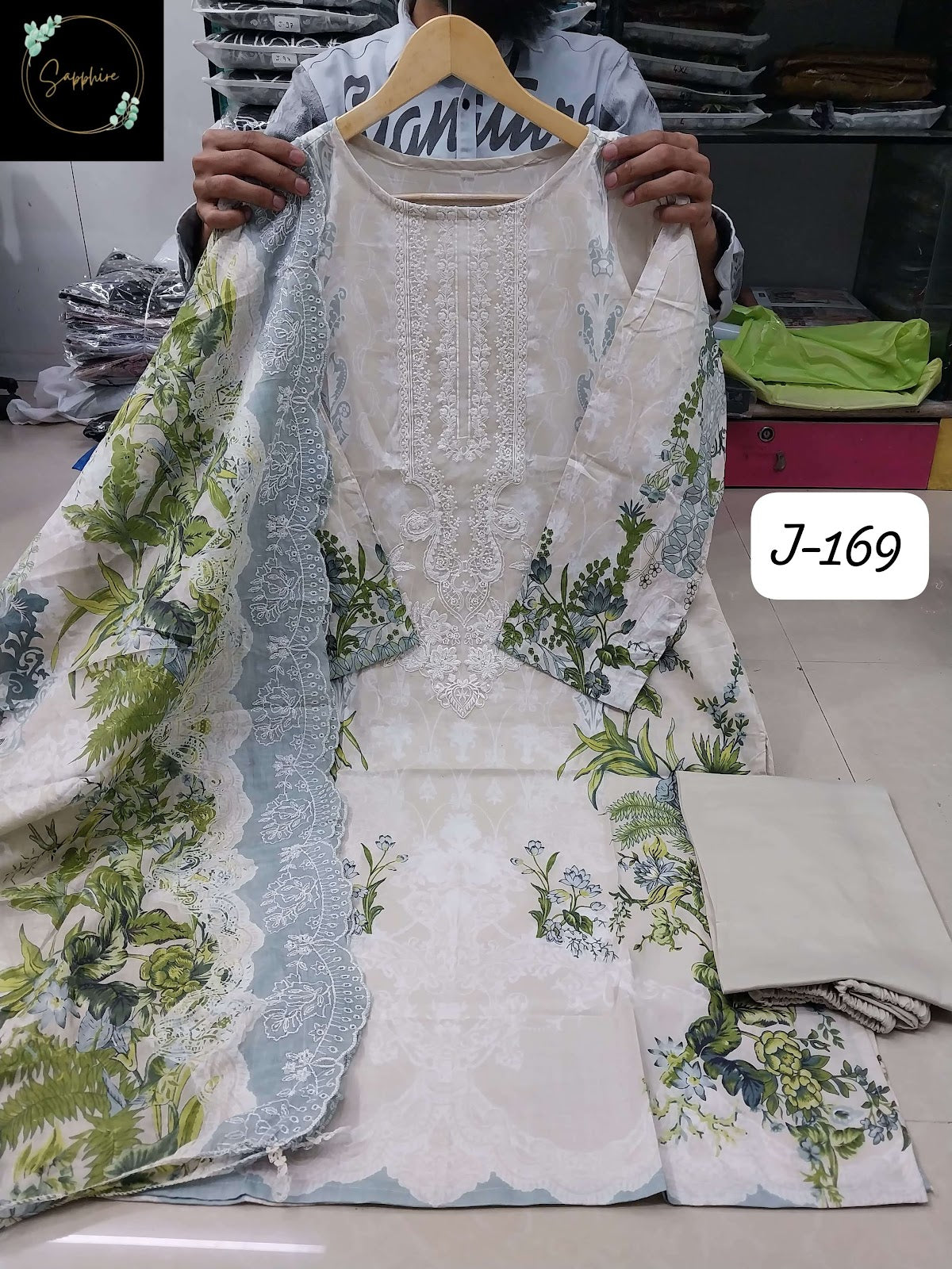 Jazmin Vol 169 Sapphire Lawn Cotton Karachi Readymade Suits Manufacturer