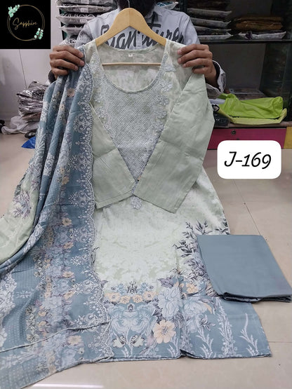 Jazmin Vol 169 Sapphire Lawn Cotton Karachi Readymade Suits Manufacturer