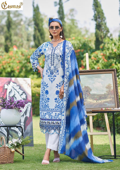 Jazmin Vol 2 Cosmos Fashion Lawn Cotton Karachi Salwar Suits Wholesale