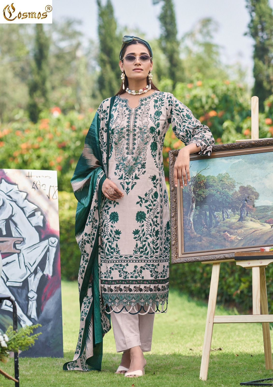 Jazmin Vol 2 Cosmos Fashion Lawn Cotton Karachi Salwar Suits Wholesale