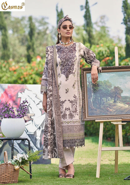 Jazmin Vol 2 Cosmos Fashion Lawn Cotton Karachi Salwar Suits Wholesale