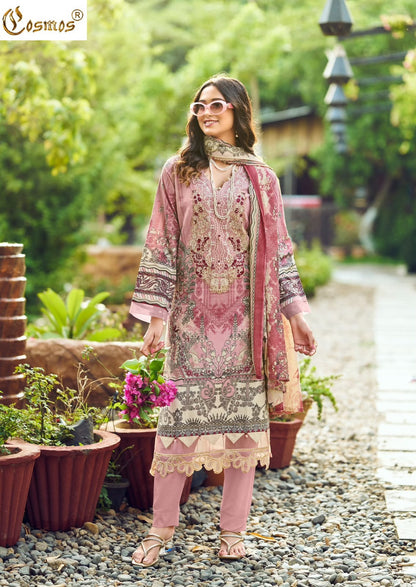 Jazmin Vol 3 Cosmos Fashion Lawn Cotton Karachi Salwar Suits Wholesale Rate