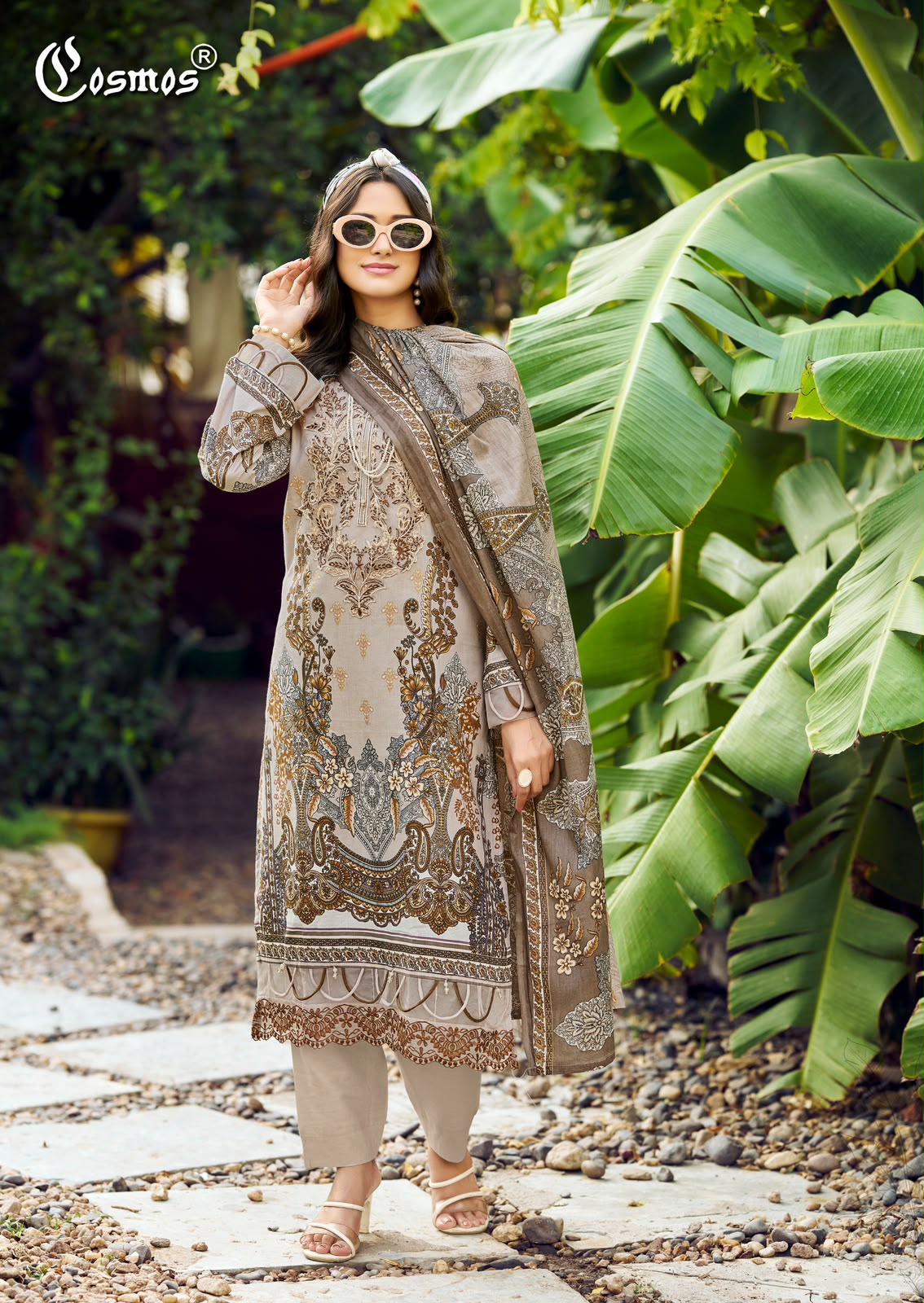 Jazmin Vol 3 Cosmos Fashion Lawn Cotton Karachi Salwar Suits Wholesale Rate