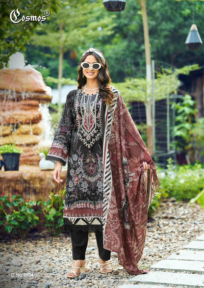 Jazmin Vol 3 Cosmos Fashion Lawn Cotton Karachi Salwar Suits Wholesale Rate