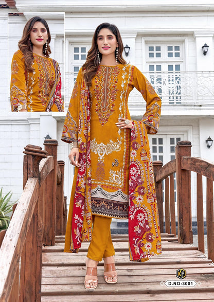 Jazmin Vol 3 Keval Fab Cotton Karachi Salwar Suits Wholesaler