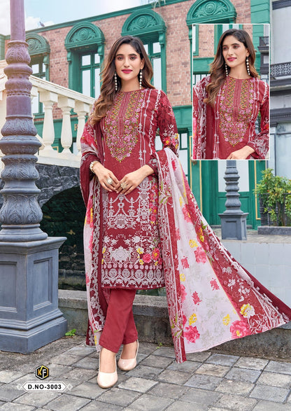 Jazmin Vol 3 Keval Fab Cotton Karachi Salwar Suits Wholesaler