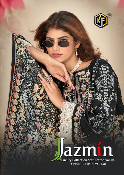Jazmin Vol 4 Keval Fab Soft Cotton Karachi Salwar Suits Supplier Gujarat