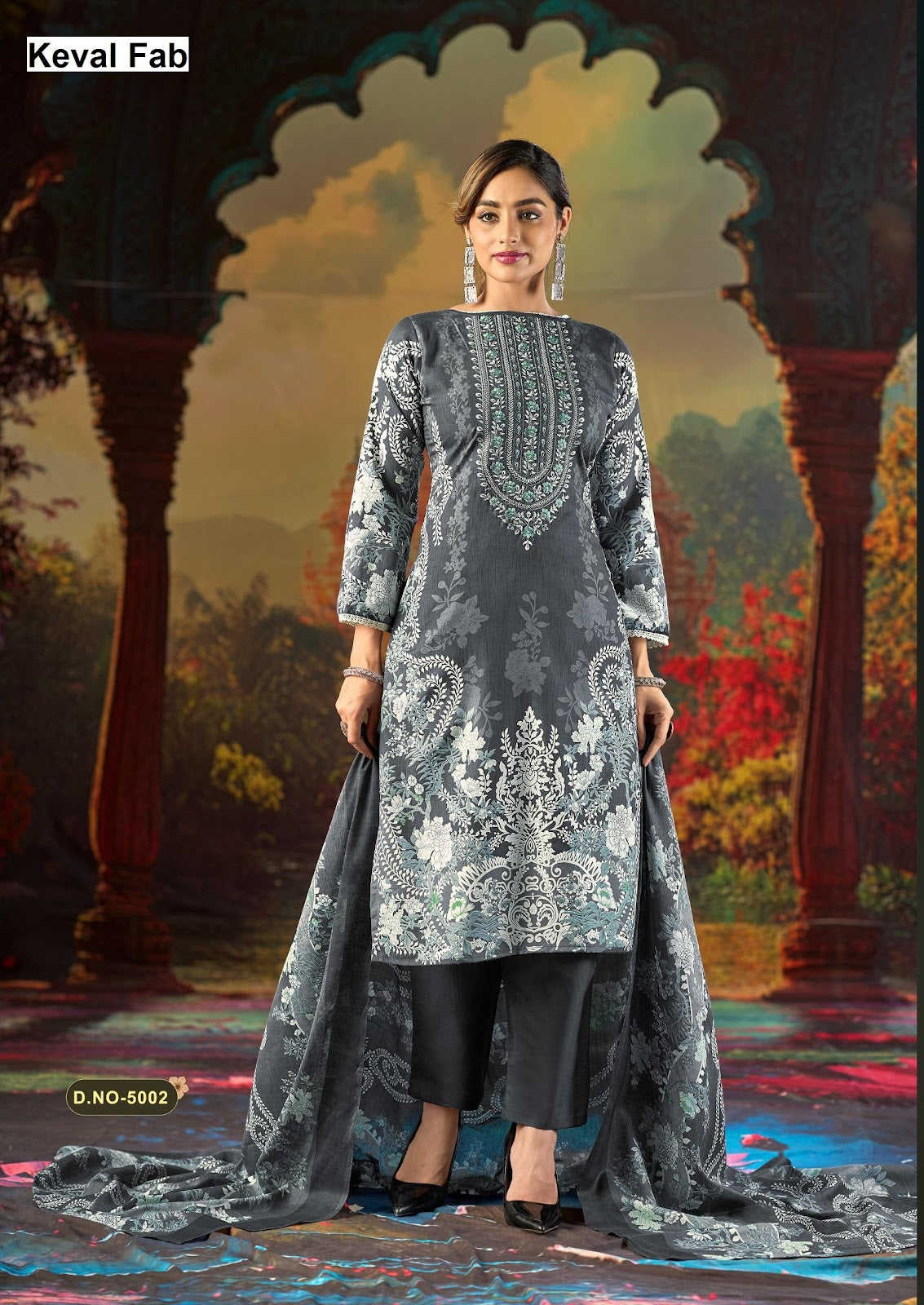 Jazmin Vol 5 Mizaj Keval Fab Mix Cotton Karachi Salwar Suits Wholesale Rate