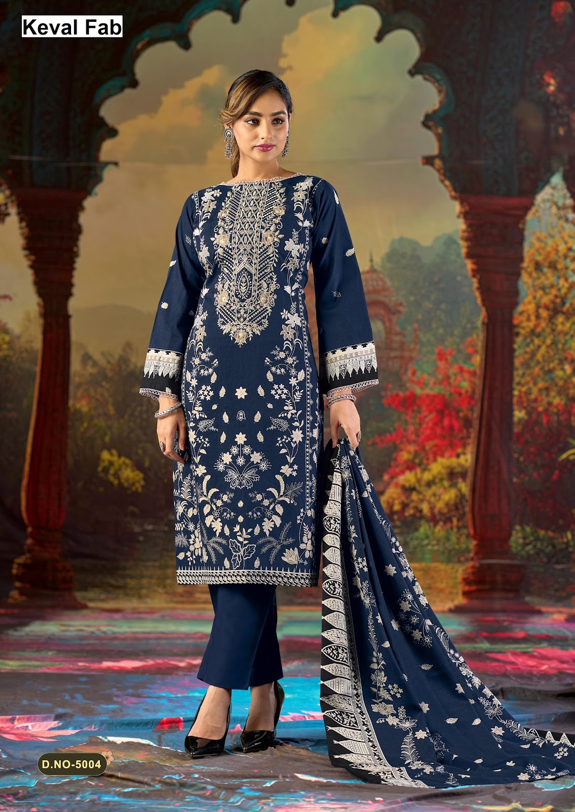 Jazmin Vol 5 Mizaj Keval Fab Mix Cotton Karachi Salwar Suits Wholesale Rate