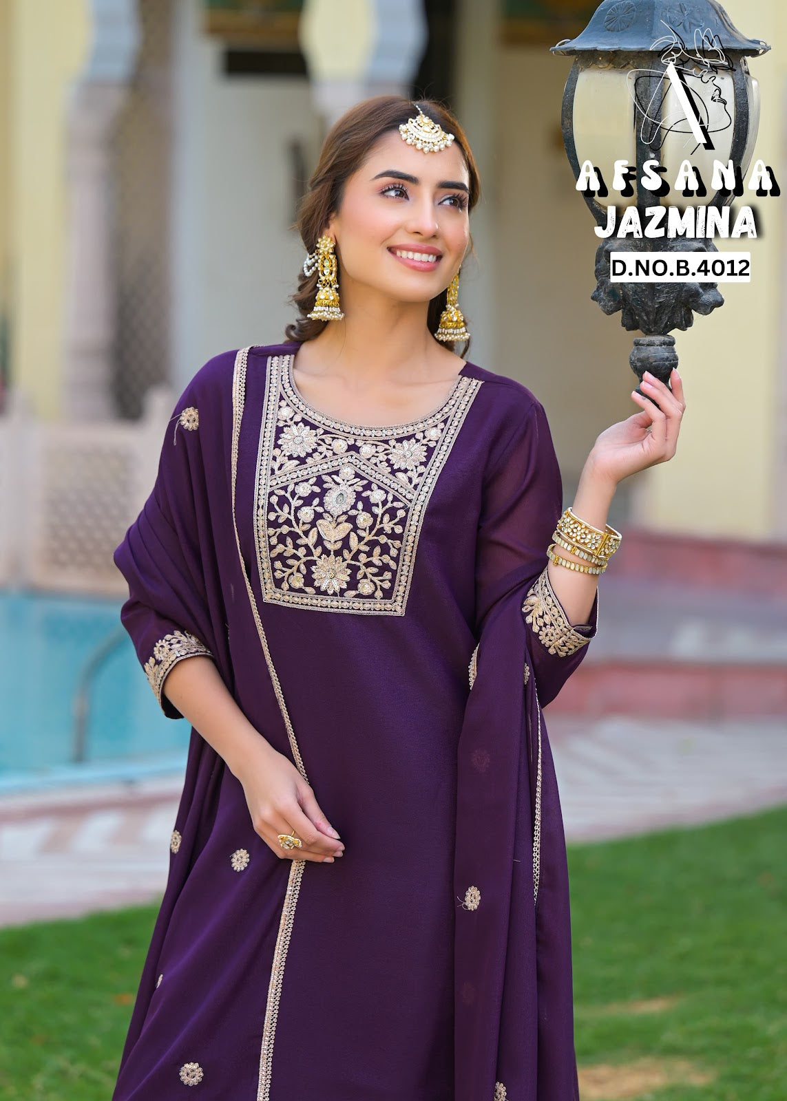 Jazmina Afsana Simmer Readymade Plazzo Style Suits Wholesaler Gujarat