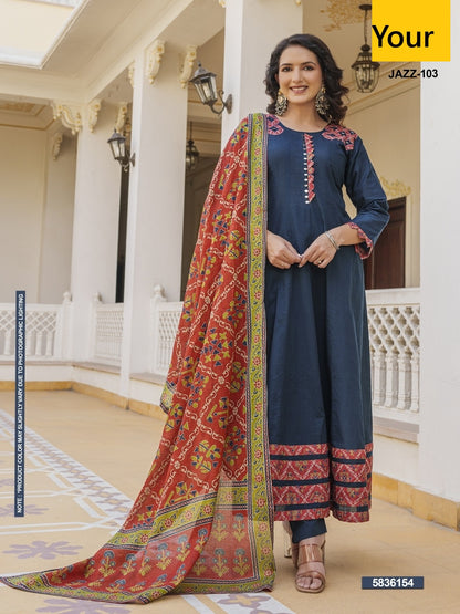 Jazz Your Cotton Readymade Anarkali Suits Supplier Gujarat