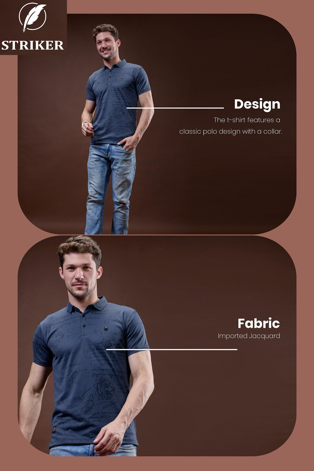 Jbr St 302 Striker Jacquard Knit Mens Tshirts Manufacturer Gujarat