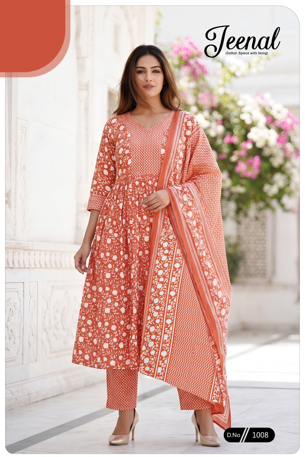 Jeenal Majisa Cotton Readymade Anarkali Suits Supplier India