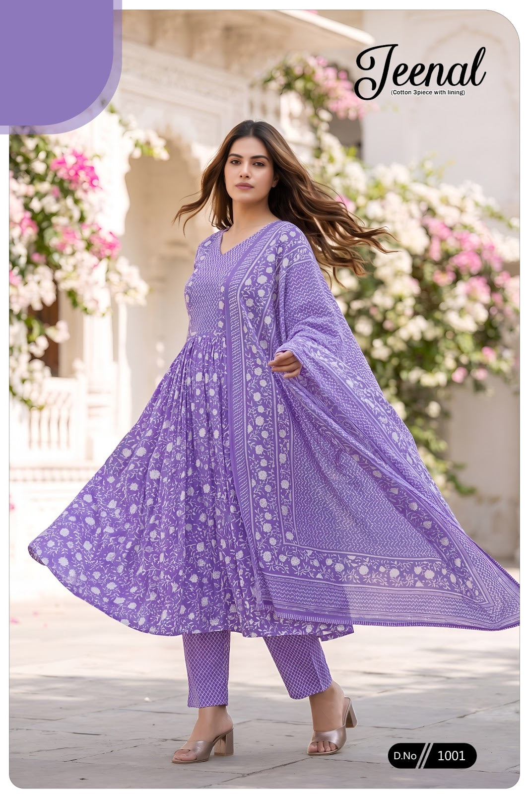 Jeenal Majisa Cotton Readymade Anarkali Suits Supplier India