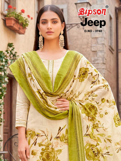 Jeep Wranglar 3740-3745 Bipson Prints Roman Silk Pant Style Suits Wholesaler Ahmedabad