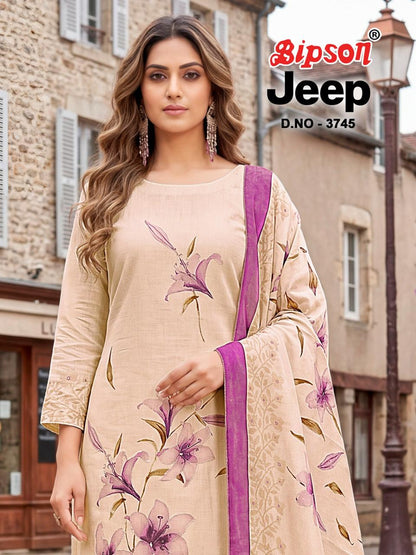 Jeep Wranglar 3740-3745 Bipson Prints Roman Silk Pant Style Suits Wholesaler Ahmedabad