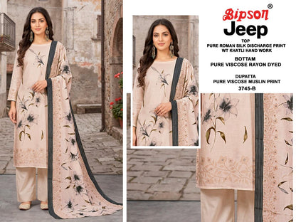 Jeep Wranglar 3740-3745 Bipson Prints Roman Silk Pant Style Suits Wholesaler Ahmedabad
