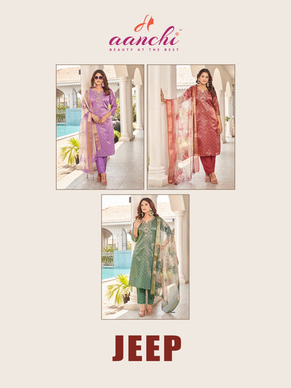 Jeep Aanchi Pure Shimmer Readymade Suits Manufacturer Gujarat