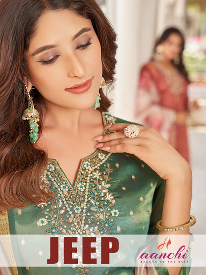 Jeep Aanchi Pure Shimmer Readymade Suits Manufacturer Gujarat